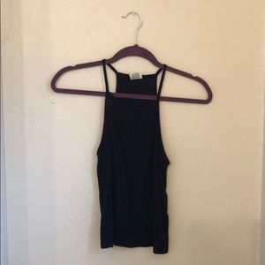 Black tank crop top